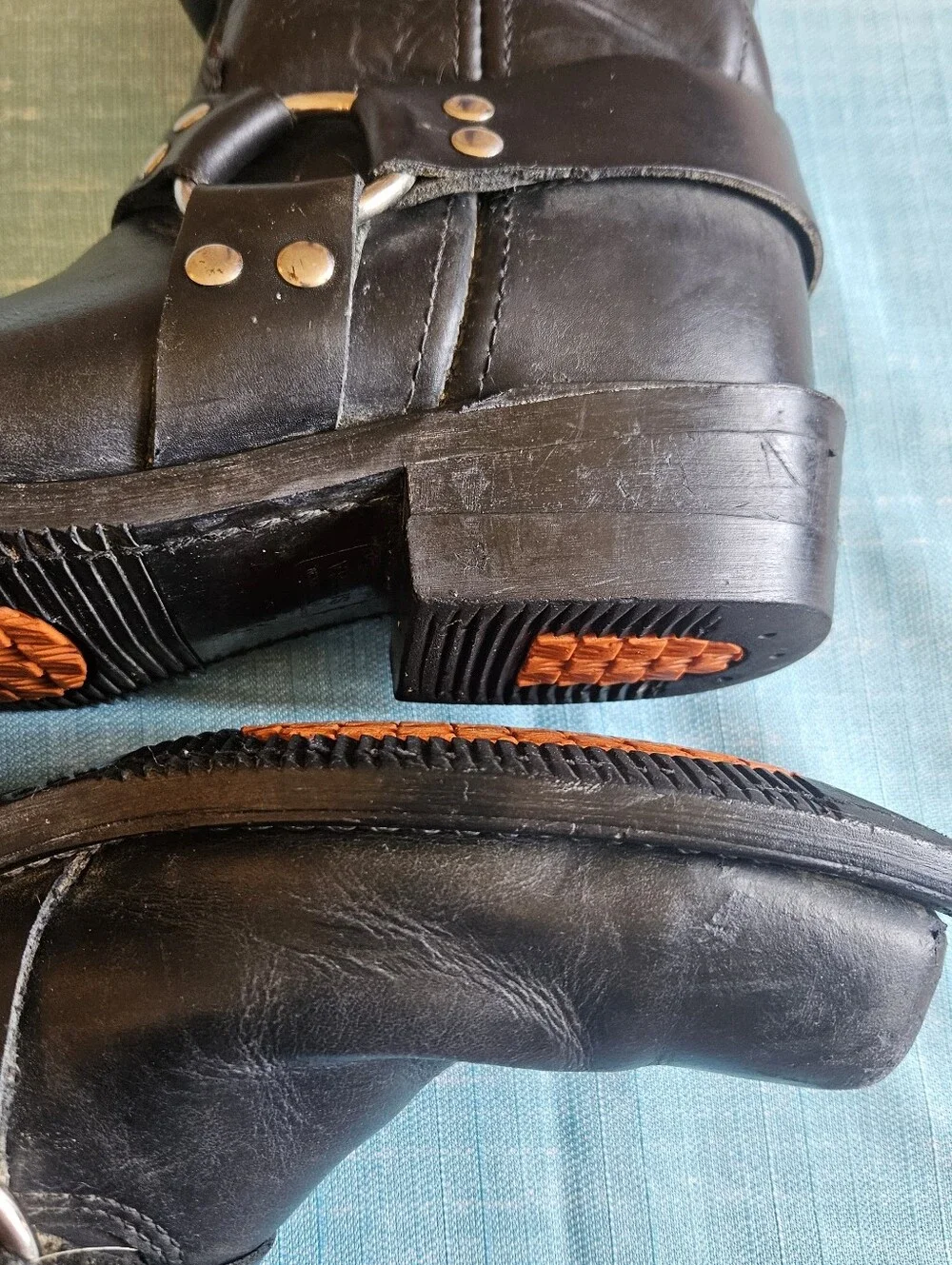 Durango Men’s Harness Motorcycle Biker Boots Men's Black Moto Boots Size 9D